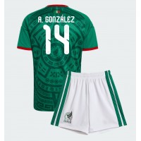 Billiga Mexiko Armando Gonzalez #14 Barnkläder Hemma fotbollskläder till baby VM 2026 Kortärmad (+ Korta byxor)